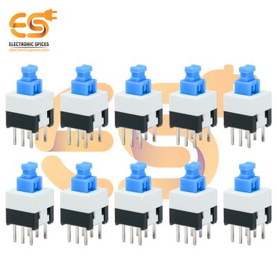 7x7mm 6-Pin Push Button Horn Type Switch Pack of 10